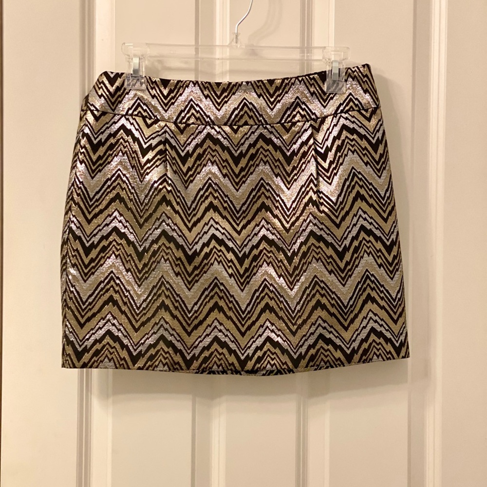 Trina Turk black and metallic glitter skirt in sz6